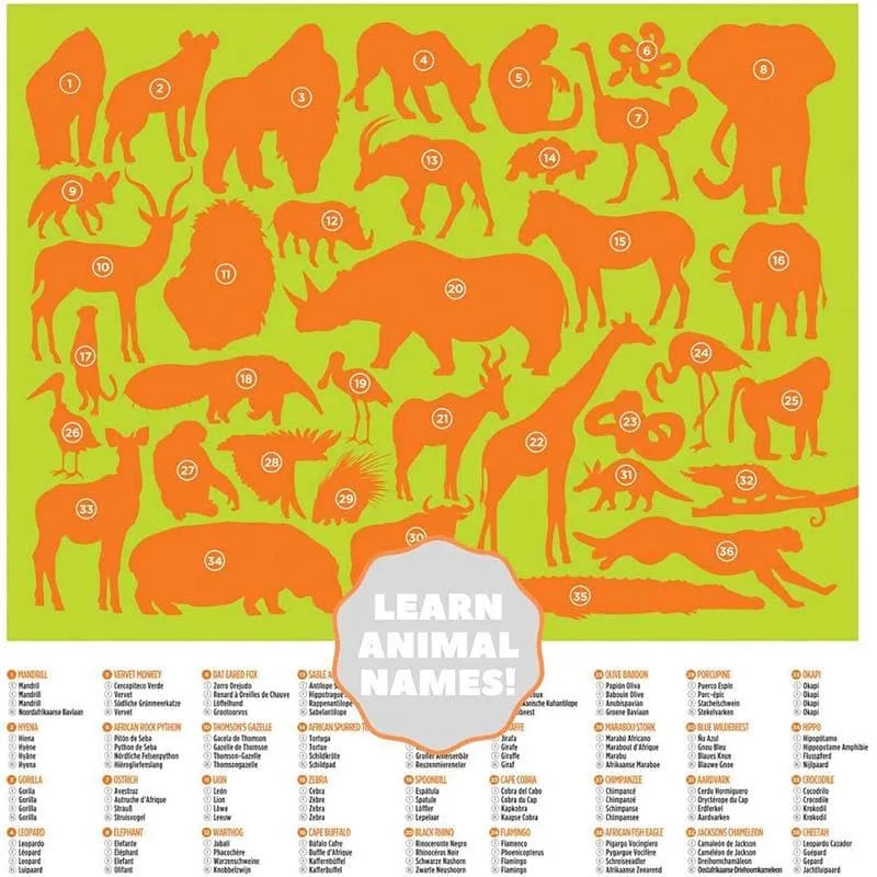 36 Animal Puzzle 100pc - Wild Animals