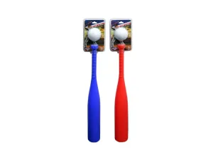 All Star Slugger 30" Baseball Plastic Bat & Ball Set Red/Blue 1Pcs