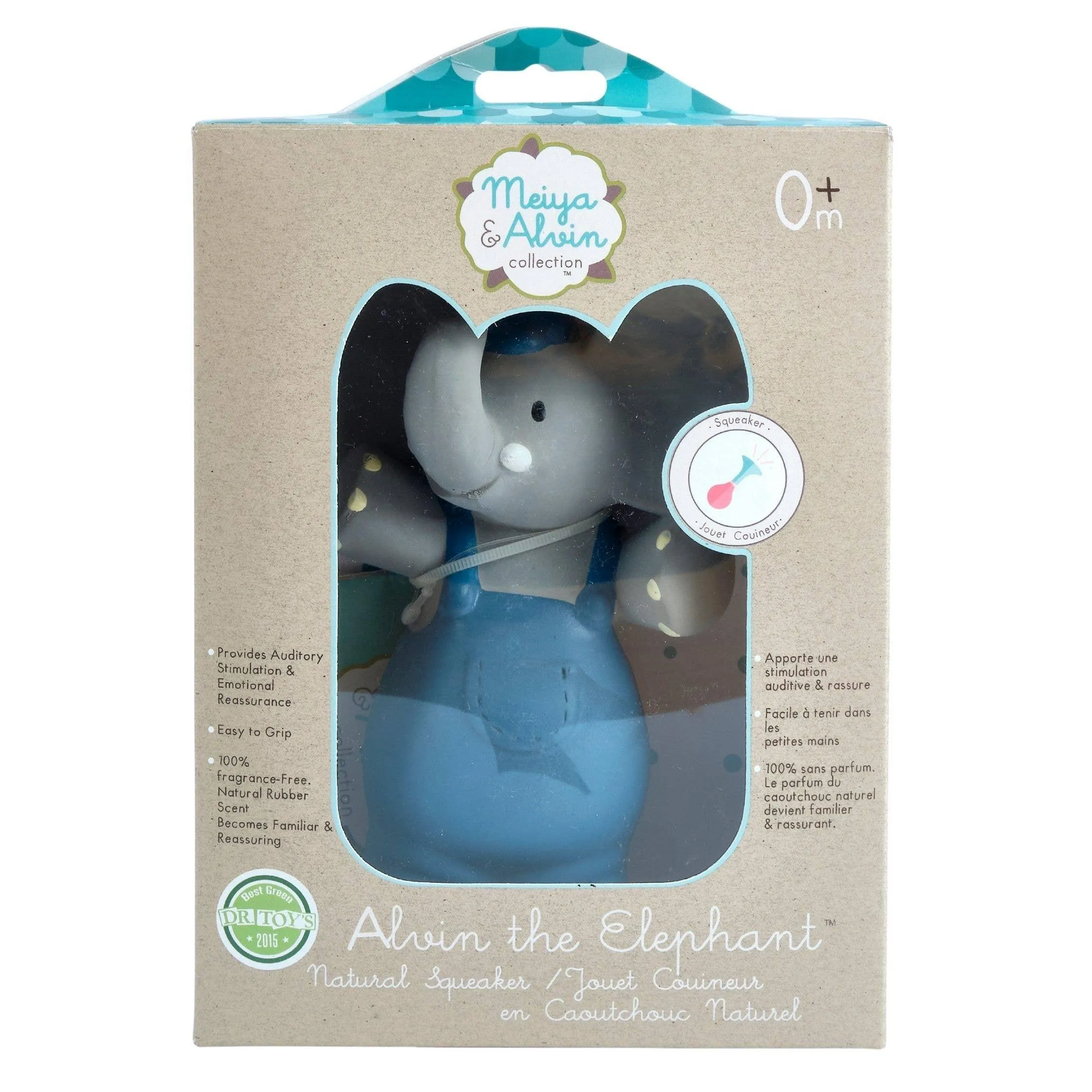 Alvin the Elephant Rubber Squeaker Toy