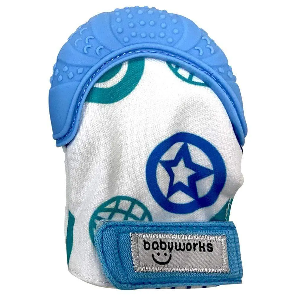 Baby Works Bibibaby Teething Mitts (Blue)