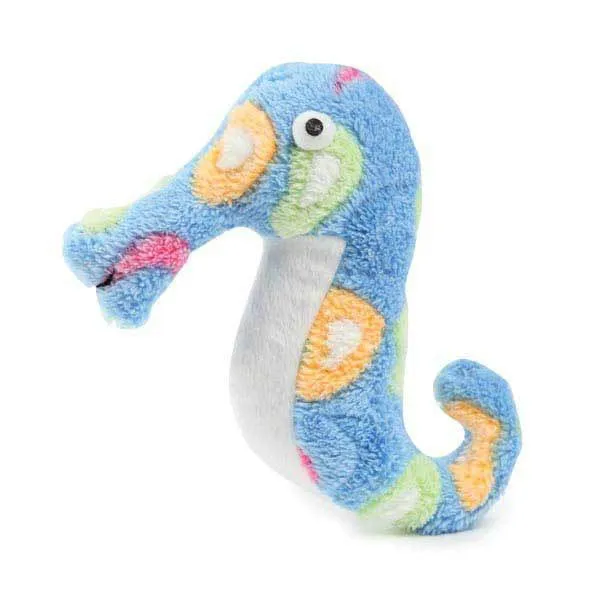 Blue Zanies Sea Charmers Sea Horse Dog Squeaky Toy