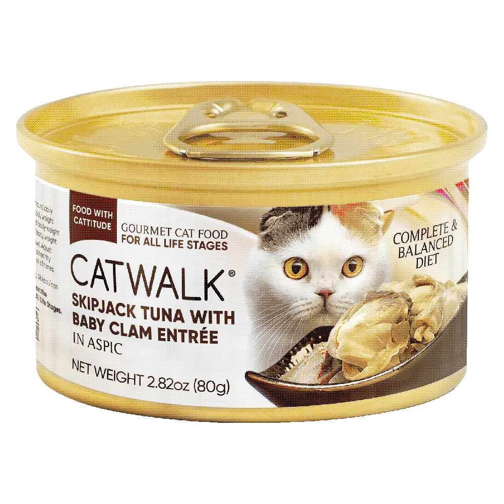 Catwalk Cat Skipjack Tuna with Baby Clam Entree in Aspic 80g