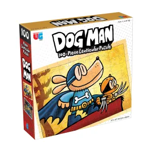 Dog Man Adventures Lenticular Jigsaw Puzzle: 100 Pcs