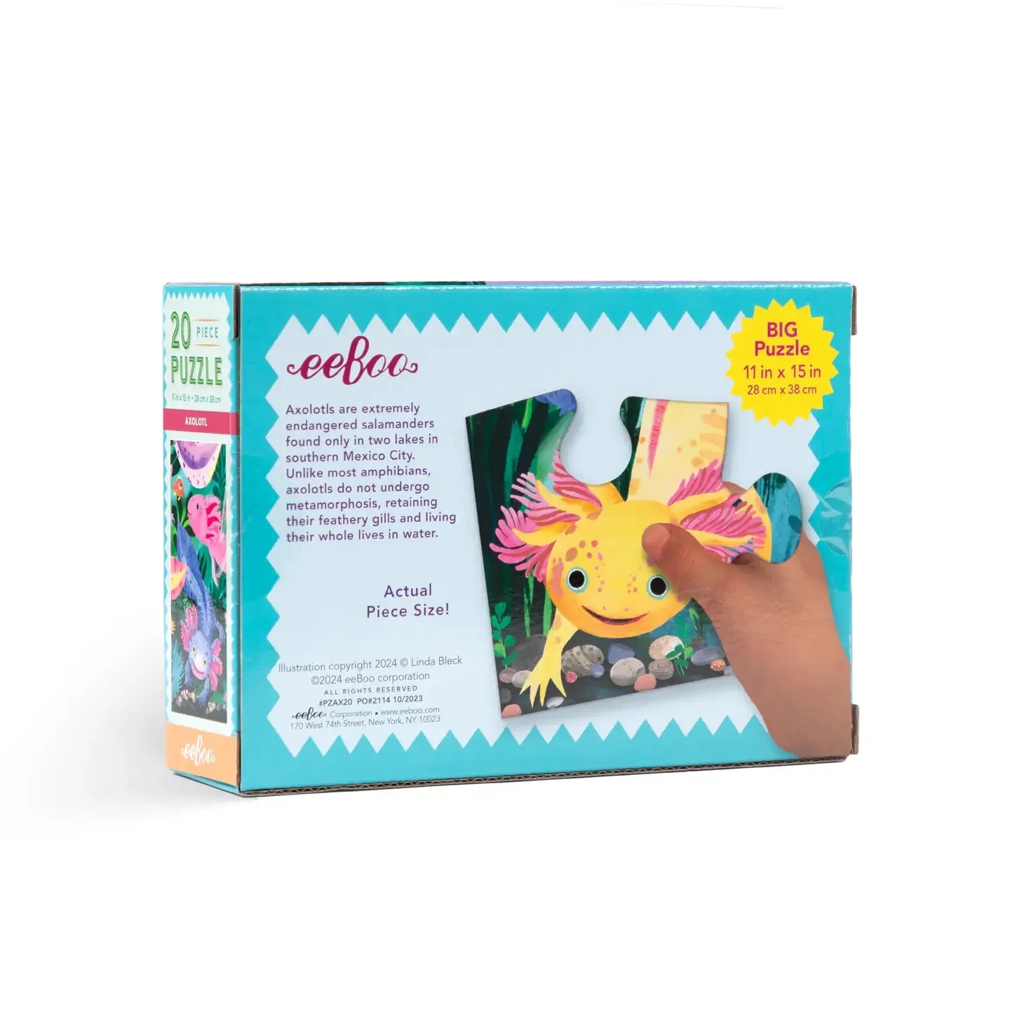 eeBoo 20 Piece Puzzle Axolotl