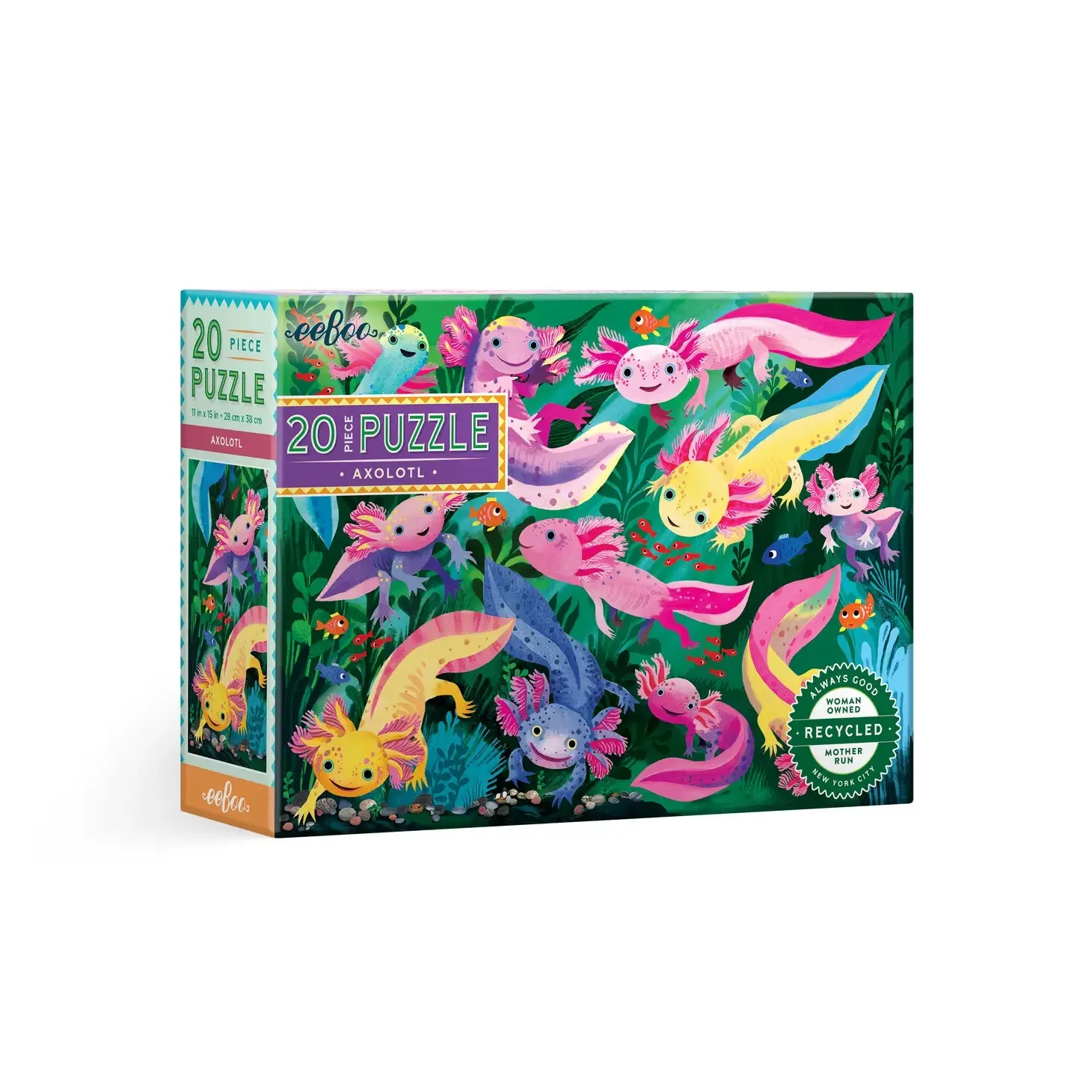 eeBoo 20 Piece Puzzle Axolotl