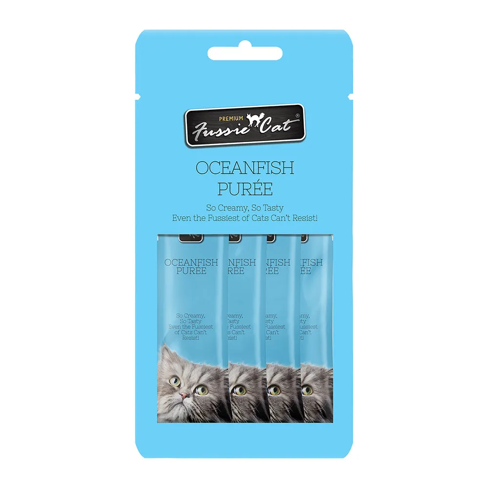 Fussie Cat Grain Free Treats Oceanfish Puree 56g (EXPIRY 26 FEB 2025)