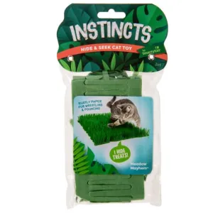 INSTINCTS 2 PK. MEADOW MAYHEM PAPER GRASS HIDE & SEEK CAT MAT TOY