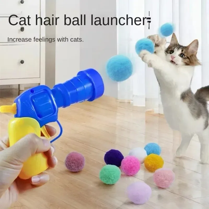 Interactive Cat Toy Shooting Ball Launcher