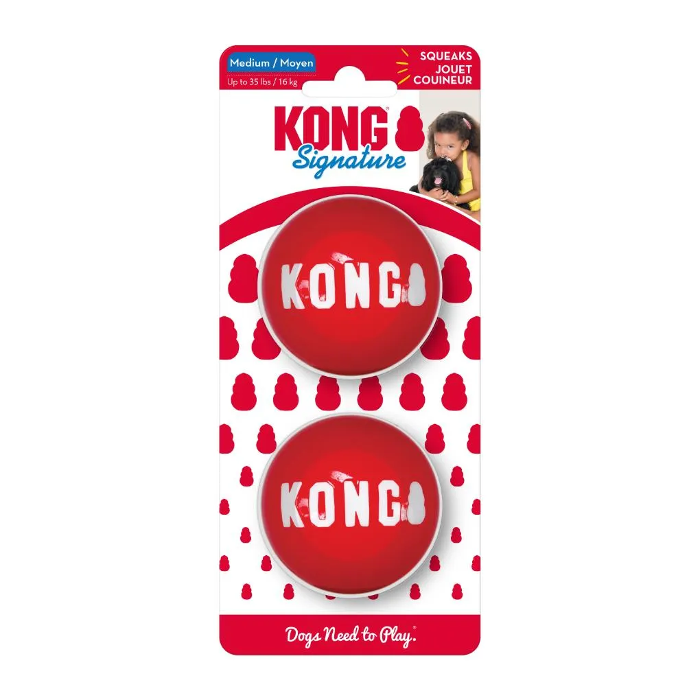 KONG Signature Dog Sport Balls 2pk