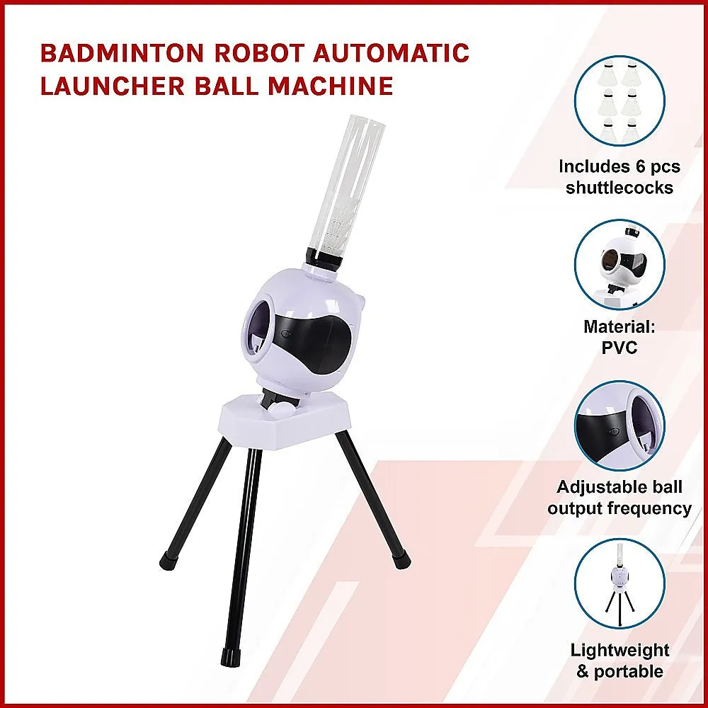 Lightweight Portable Badminton Robot w/ 6 Shuttlecocks