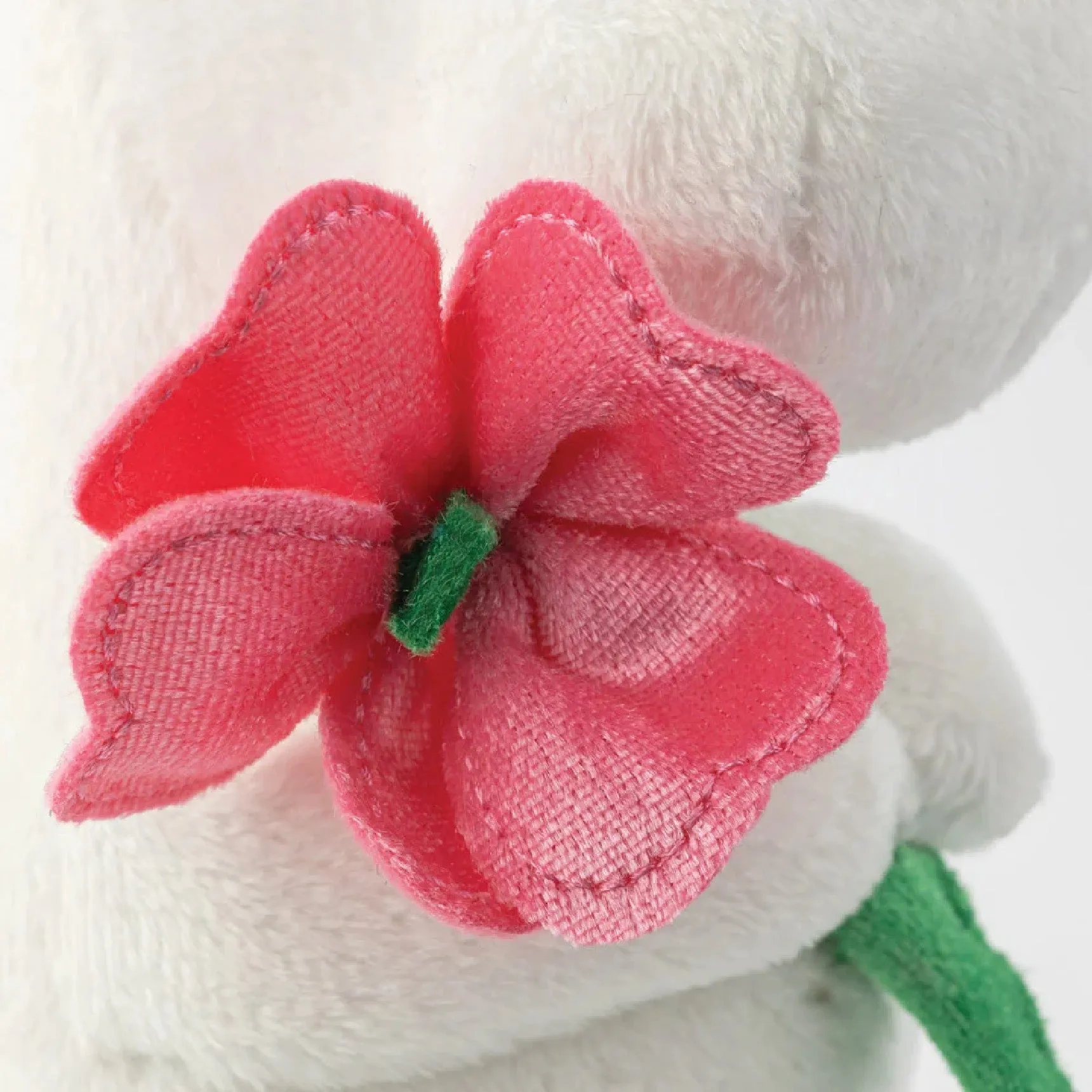 Moomin Standing With Pink Flower Plush Toy