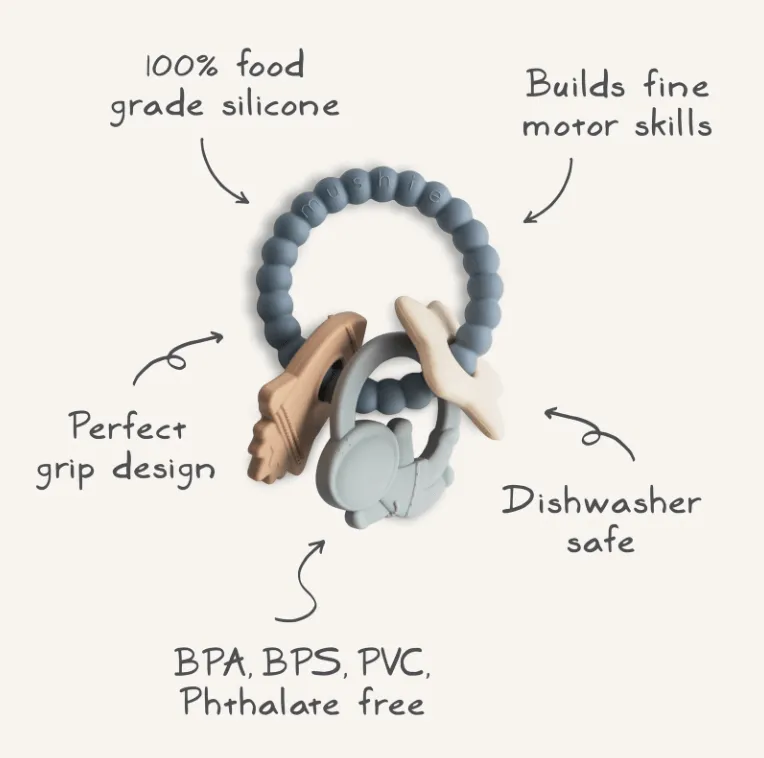 Mushie Teething Ring- Space