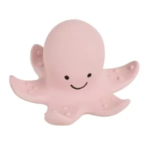 Octopus Natural Organic Rubber Teether, Rattle & Bath Toy