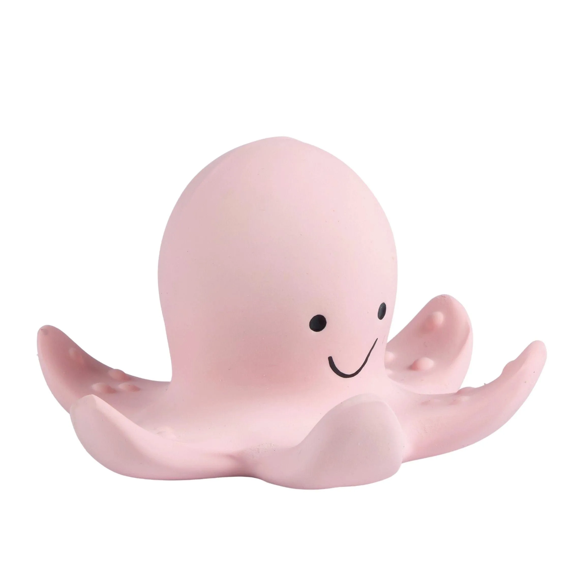 Octopus Natural Organic Rubber Teether, Rattle & Bath Toy