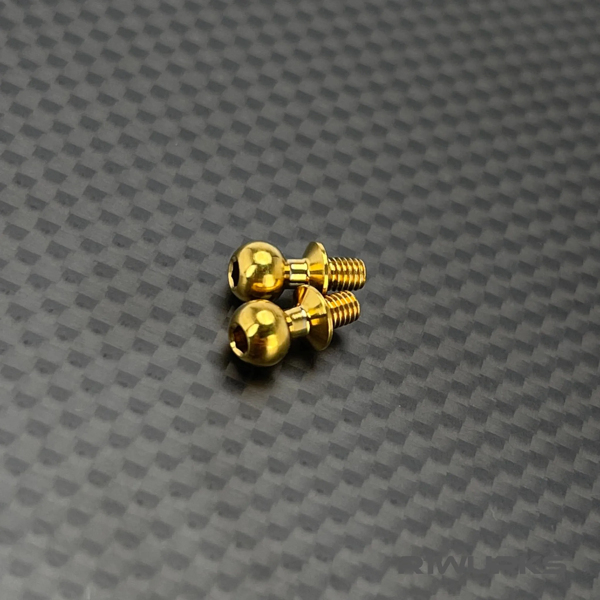 R1WURKS Titanium Ballstuds, Titanium Nitride Coated, 4mm