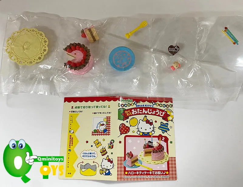 Rare 2011 Re-Ment Hello Kitty Exciting Birthday Full Set of 6 pcs <Free Shipping>