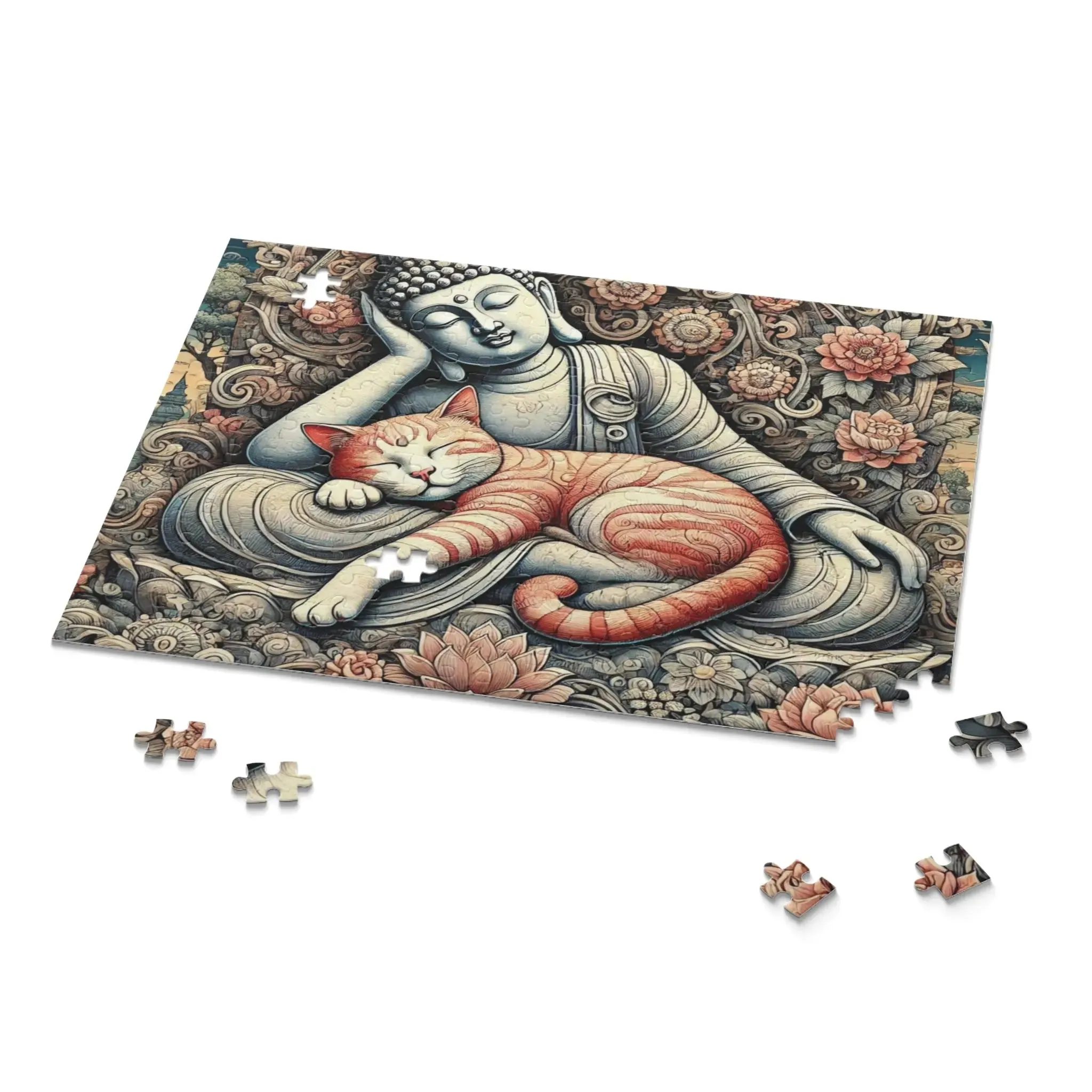 Resting Buddha Cat Naps - Cat Lover Gift 120, 252, or 500 -piece options