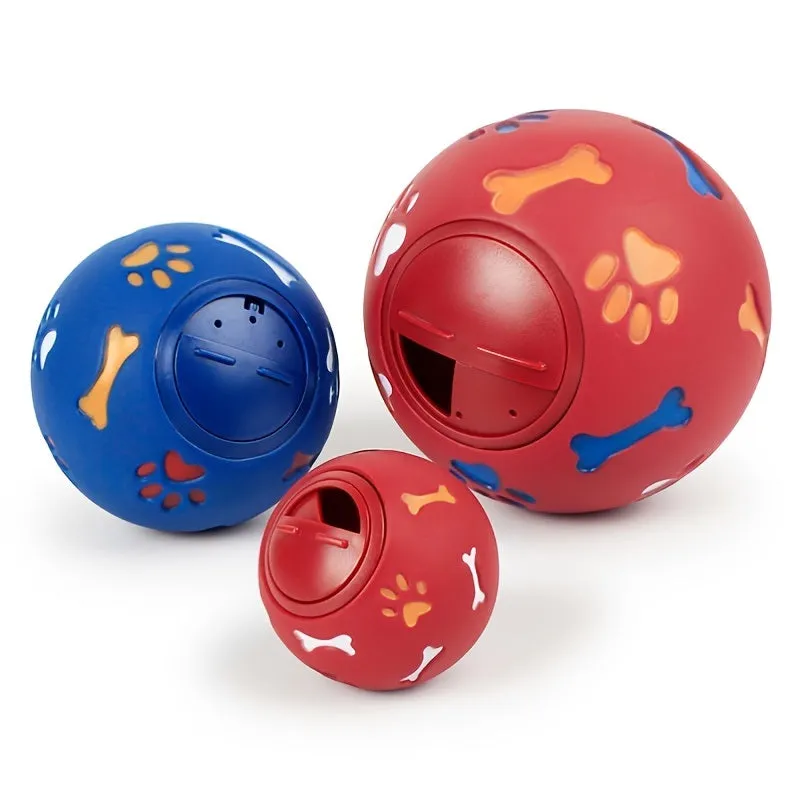 Rubber Slow Feeder Dog Puzzle Toys Treat Balls