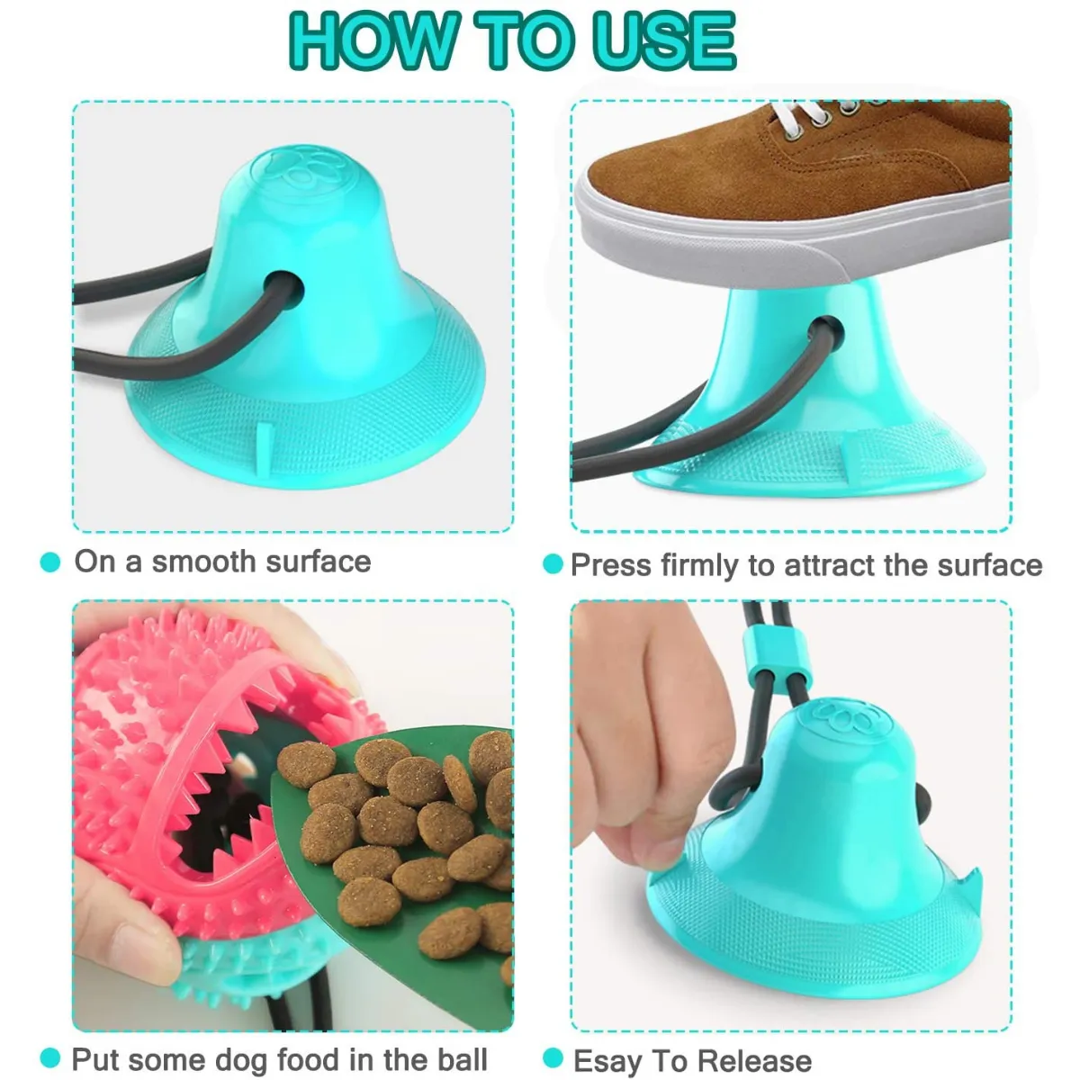 Single Suction Multifunction Interactive Molar Chew Dog Toy