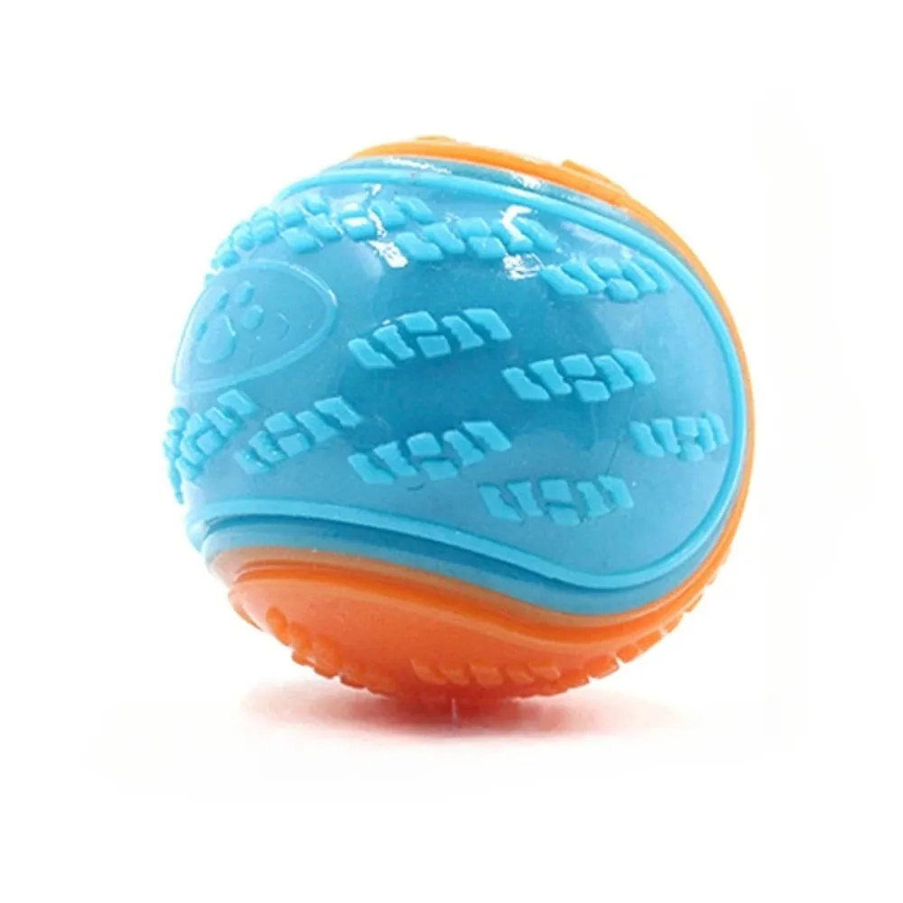 Squeaky Dog Chew Ball - Soft TPR Toy for Teeth Cleaning and Training