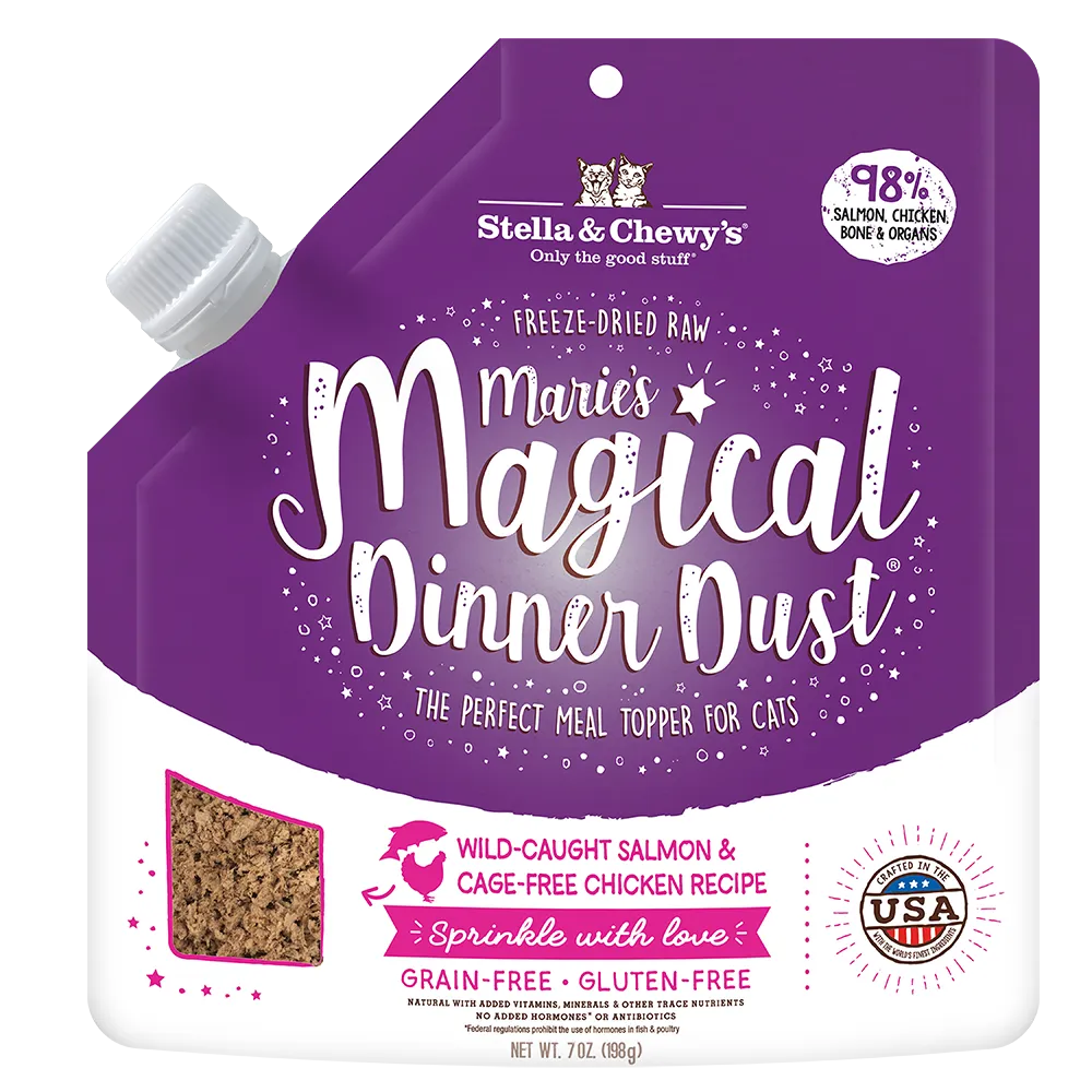 Stella & Chewy's Cat Marie's Magical Dinner Dust - Wild Caught Salmon & Cage-Free Chicken 7oz