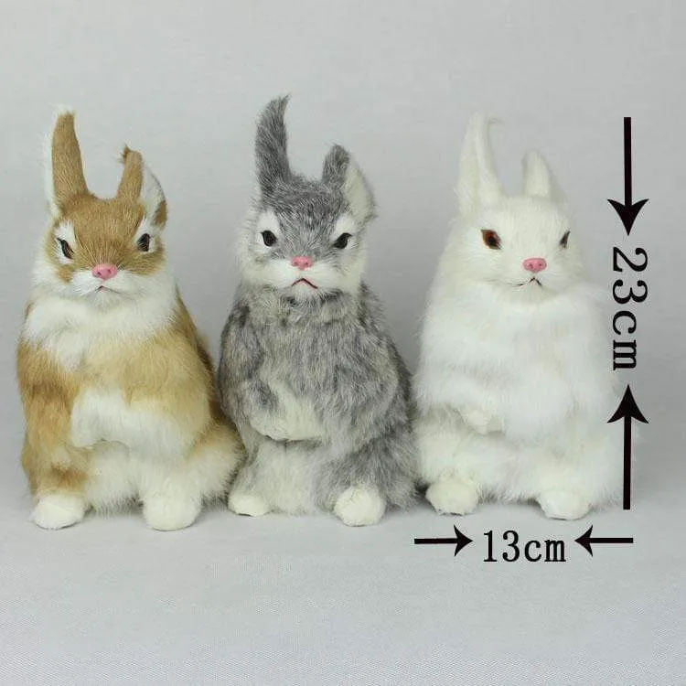 Stuffed Toys Lovely Simulation Lifelike Rabbit Animal Doll Plush Toy Kids Decorations Birthday Gift For Children