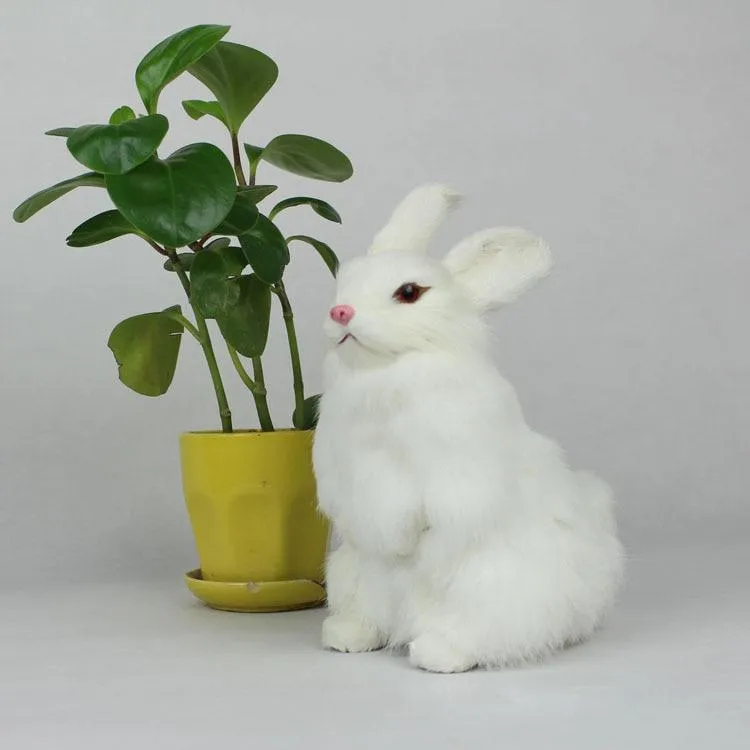 Stuffed Toys Lovely Simulation Lifelike Rabbit Animal Doll Plush Toy Kids Decorations Birthday Gift For Children