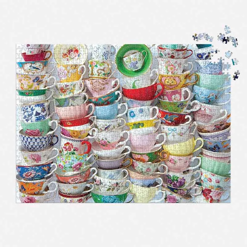 Teacups 1000 Piece Jigsaw Puzzle