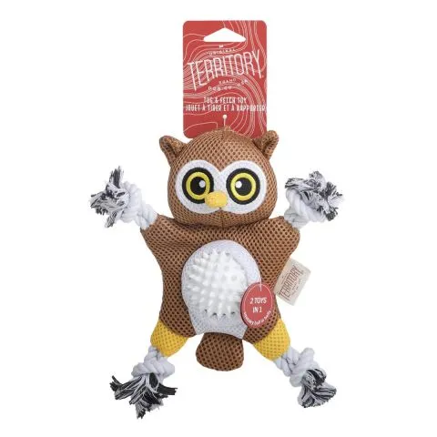 Territory Owl 2-in-1 Dog Toy (10")