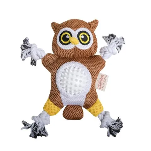 Territory Owl 2-in-1 Dog Toy (10")